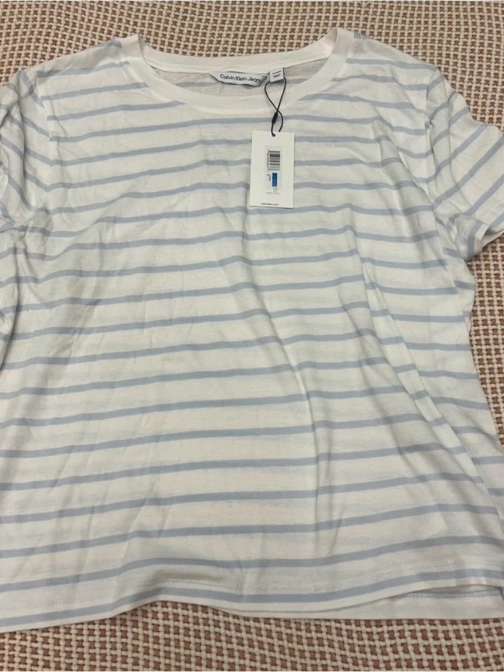 Brand new Womens Calvin Klein Jeans Striped Tee Size XL